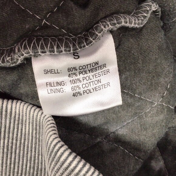 Jane and Delancey Gray Quilted Button Up Jacket Cotton Size Small - Picture 6 of 9